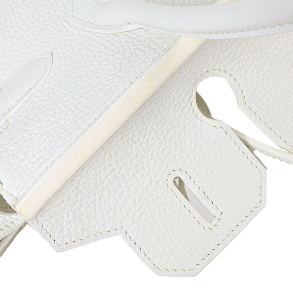 Hermes White Togo Birkin 30 Handbag