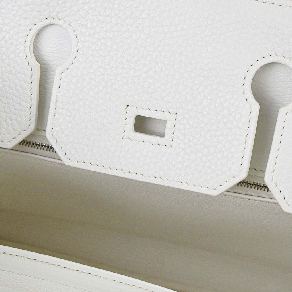 Hermes White Togo Birkin 30 Handbag