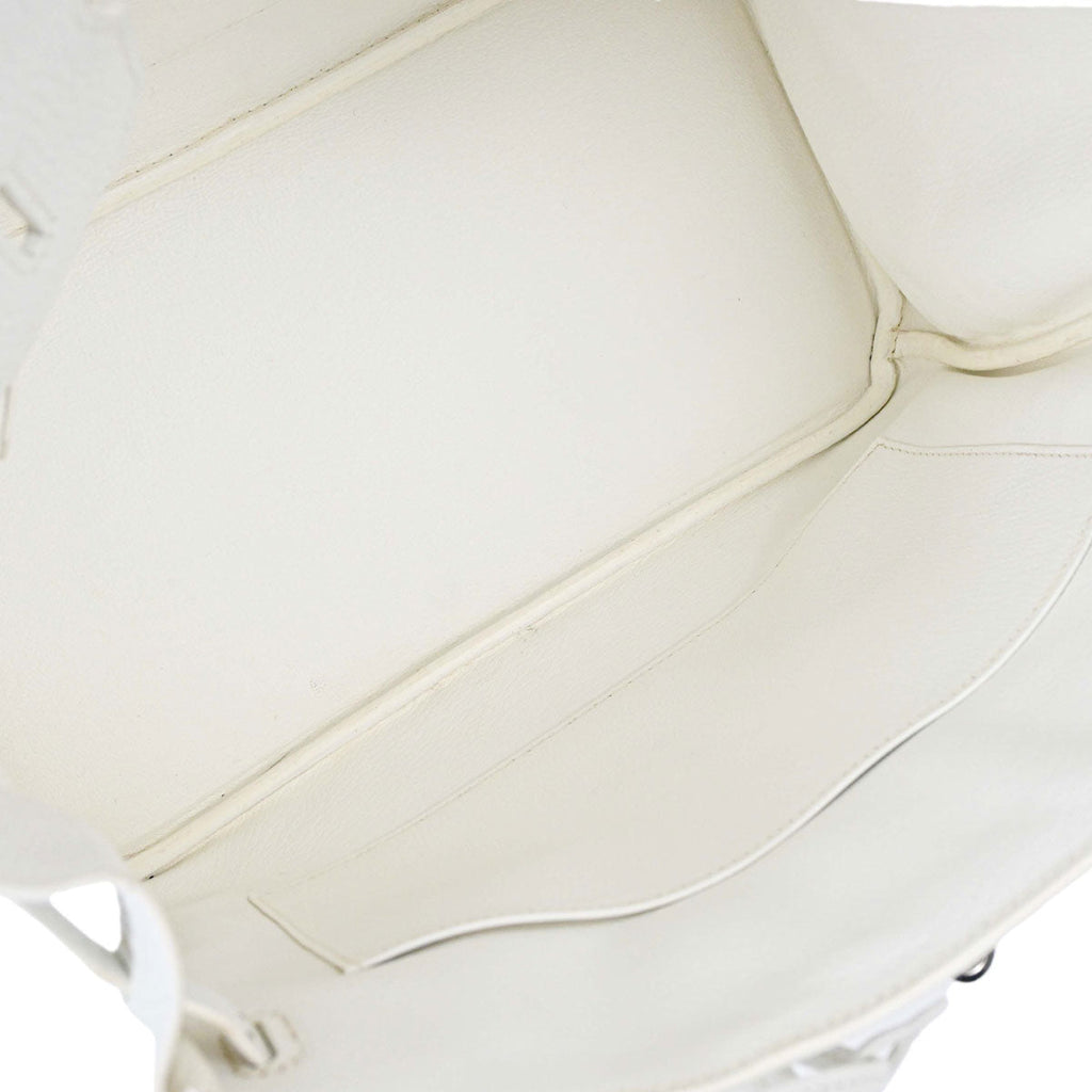 Hermes White Togo Birkin 30 Handbag