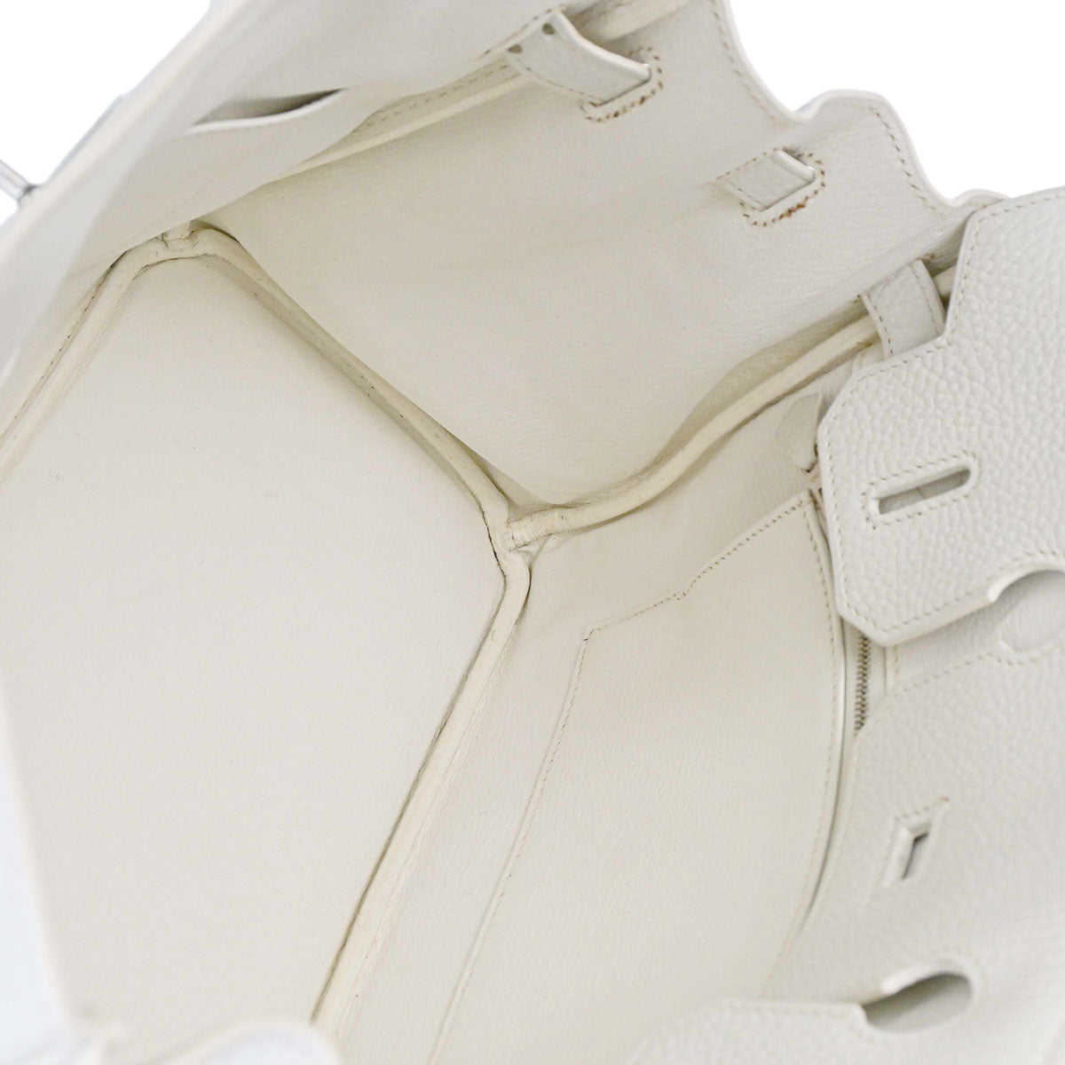 Hermes White Togo Birkin 30 Handbag