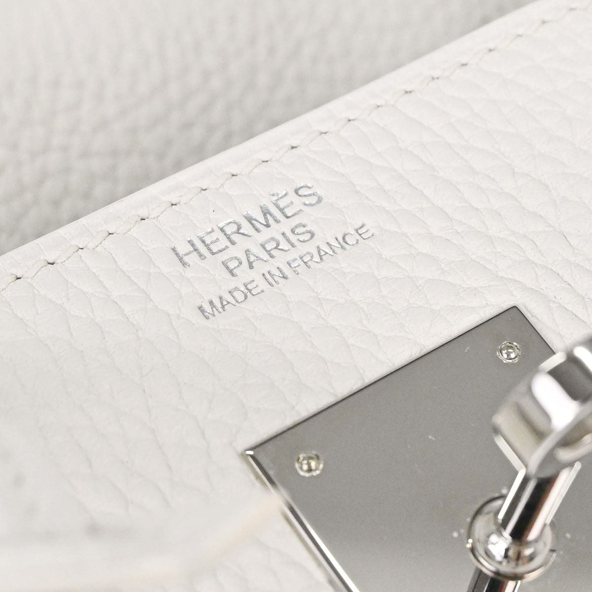 Hermes White Togo Birkin 30 Handbag