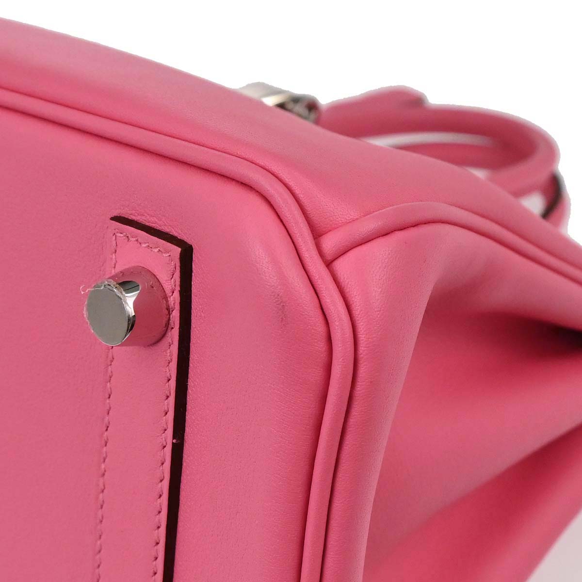 Hermes Rose Azalee Swift Birkin 25 Handbag