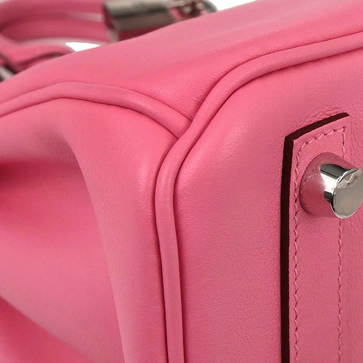 Hermes Rose Azalee Swift Birkin 25 Handbag