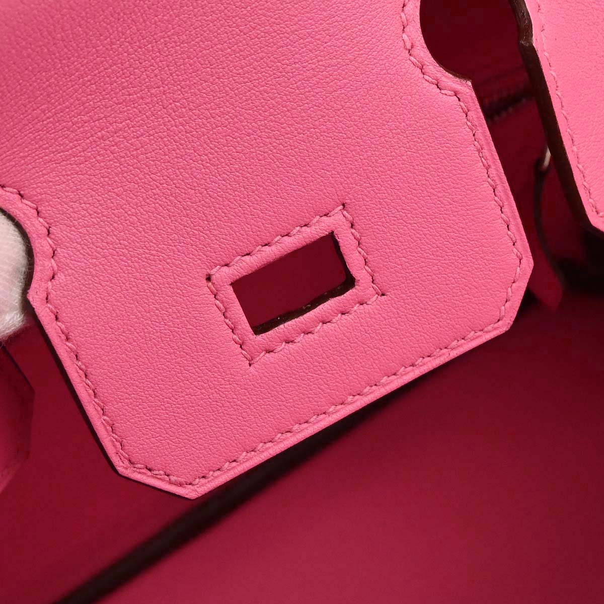 Hermes Rose Azalee Swift Birkin 25 Handbag