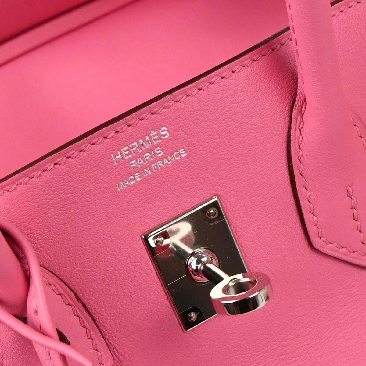 Hermes Rose Azalee Swift Birkin 25 Handbag