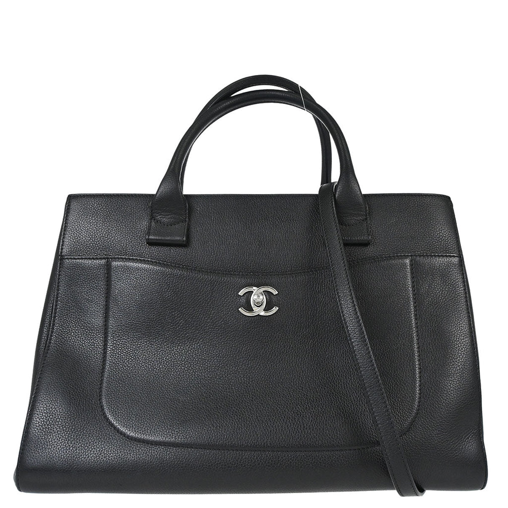 Chanel 2017 Black Calfskin Neo Executive Cerf 2way Shoulder Tote Bag