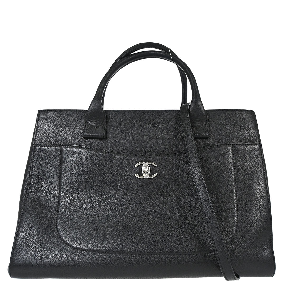 Chanel 2017 Black Calfskin Neo Executive Cerf 2way Shoulder Tote Bag