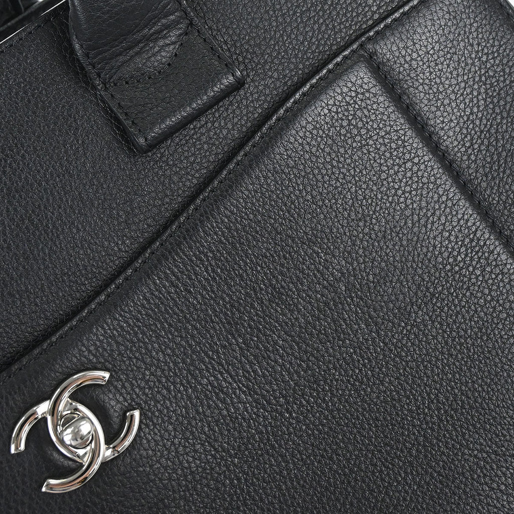 Chanel 2017 Black Calfskin Neo Executive Cerf 2way Shoulder Tote Bag