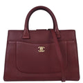 Chanel 2017 Bordeaux Calfskin Neo Executive Cerf Tote 2way Shoulder Handbag