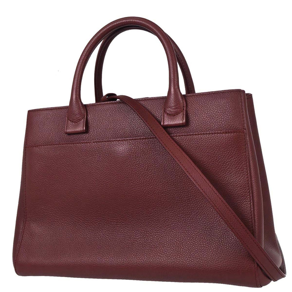 Chanel 2017 Bordeaux Calfskin Neo Executive Cerf Tote 2way Shoulder Handbag