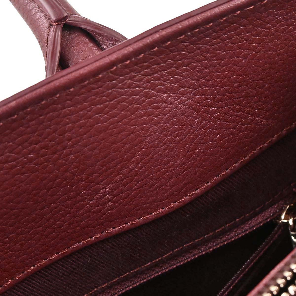 Chanel 2017 Bordeaux Calfskin Neo Executive Cerf Tote 2way Shoulder Handbag