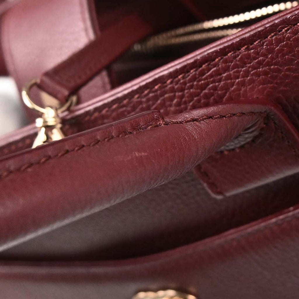 Chanel 2017 Bordeaux Calfskin Neo Executive Cerf Tote 2way Shoulder Handbag