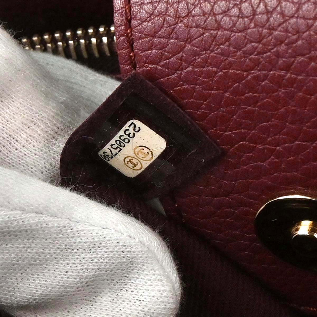 Chanel 2017 Bordeaux Calfskin Neo Executive Cerf Tote 2way Shoulder Handbag