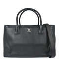 Chanel 2015-2016 Black Deerskin Executive Cerf 2way Shoulder Tote Bag