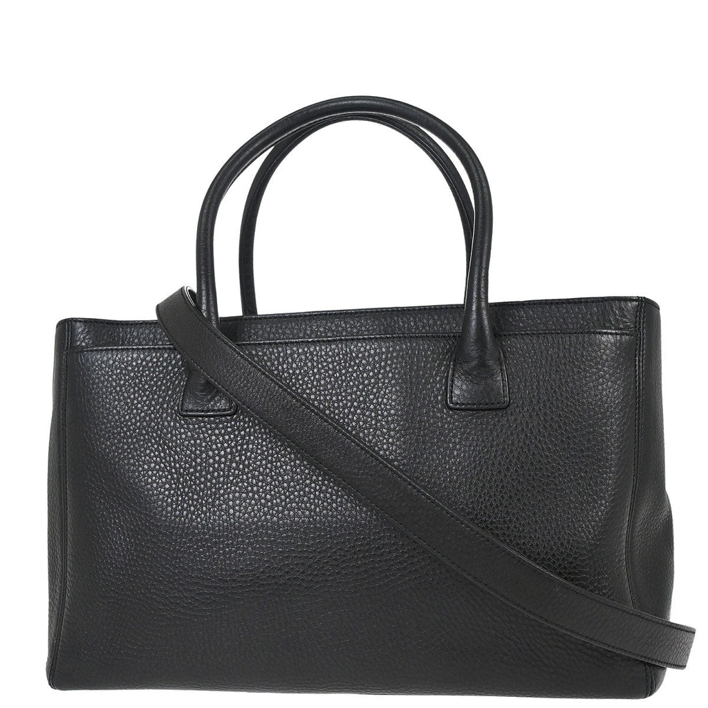 Chanel 2015-2016 Black Deerskin Executive Cerf 2way Shoulder Tote Bag