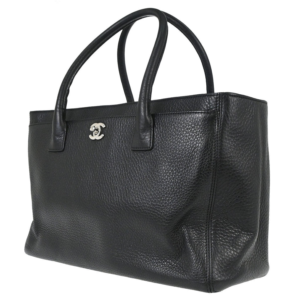 Chanel 2015-2016 Black Deerskin Executive Cerf 2way Shoulder Tote Bag