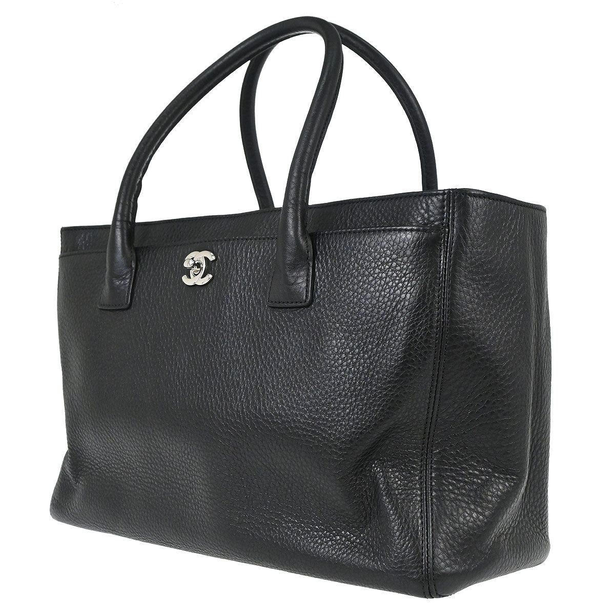 Chanel 2015-2016 Black Deerskin Executive Cerf 2way Shoulder Tote Bag