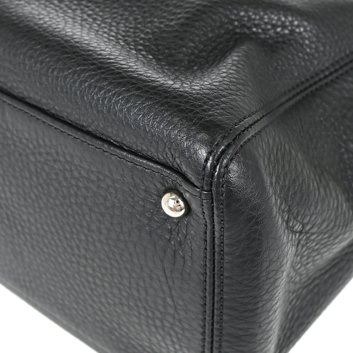 Chanel 2015-2016 Black Deerskin Executive Cerf 2way Shoulder Tote Bag