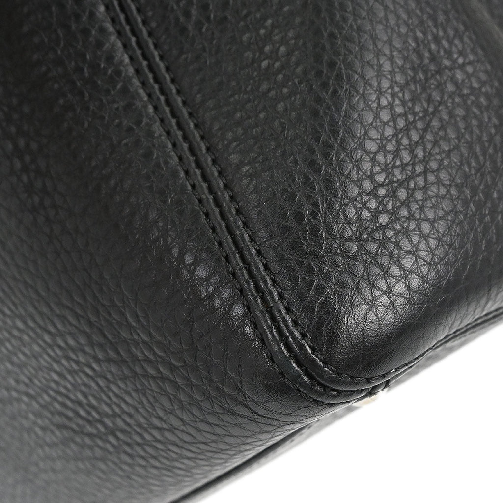 Chanel 2015-2016 Black Deerskin Executive Cerf 2way Shoulder Tote Bag