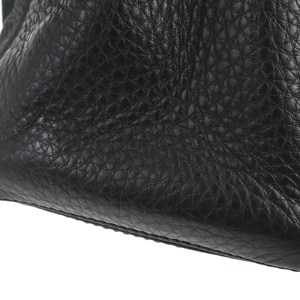 Chanel 2015-2016 Black Deerskin Executive Cerf 2way Shoulder Tote Bag