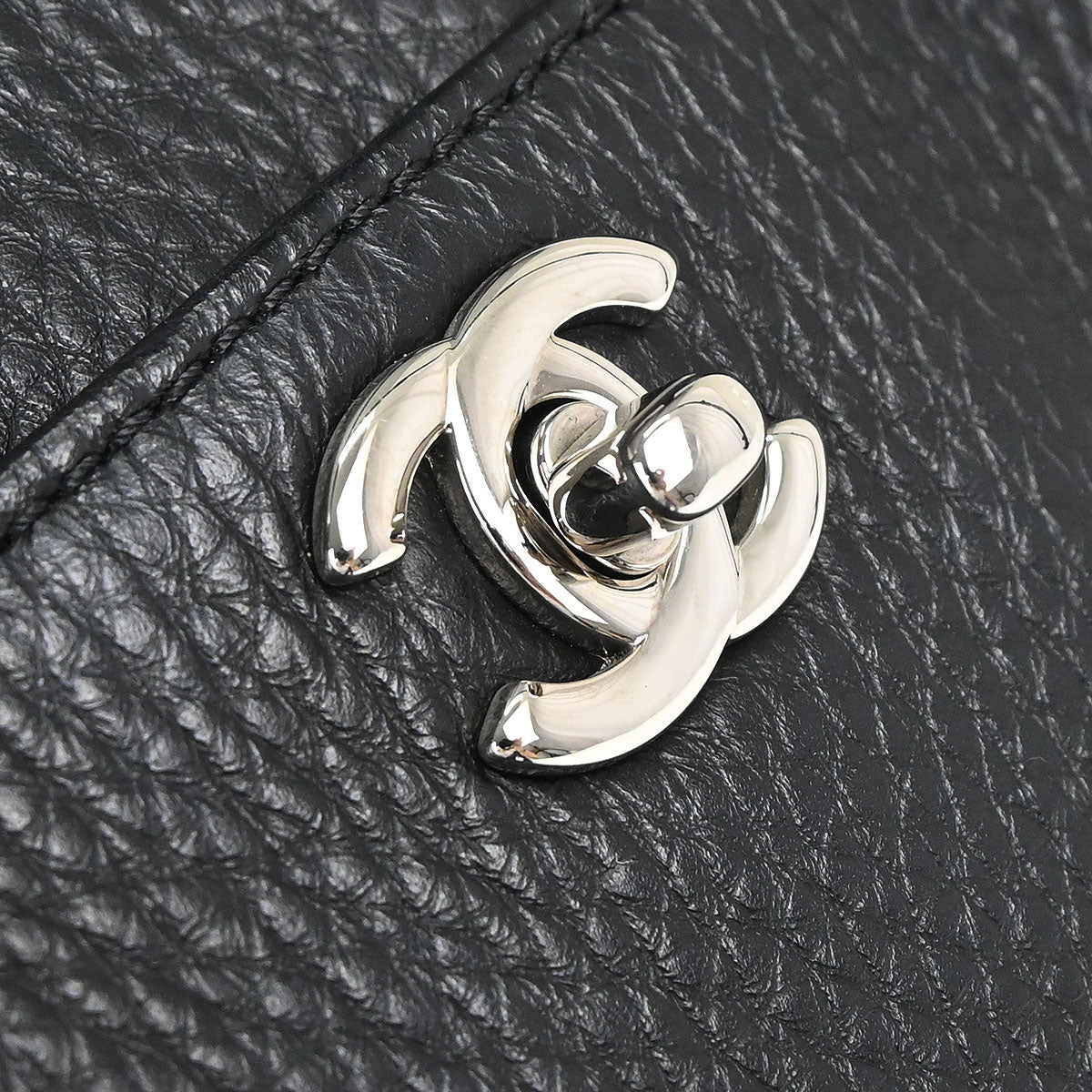 Chanel 2015-2016 Black Deerskin Executive Cerf 2way Shoulder Tote Bag