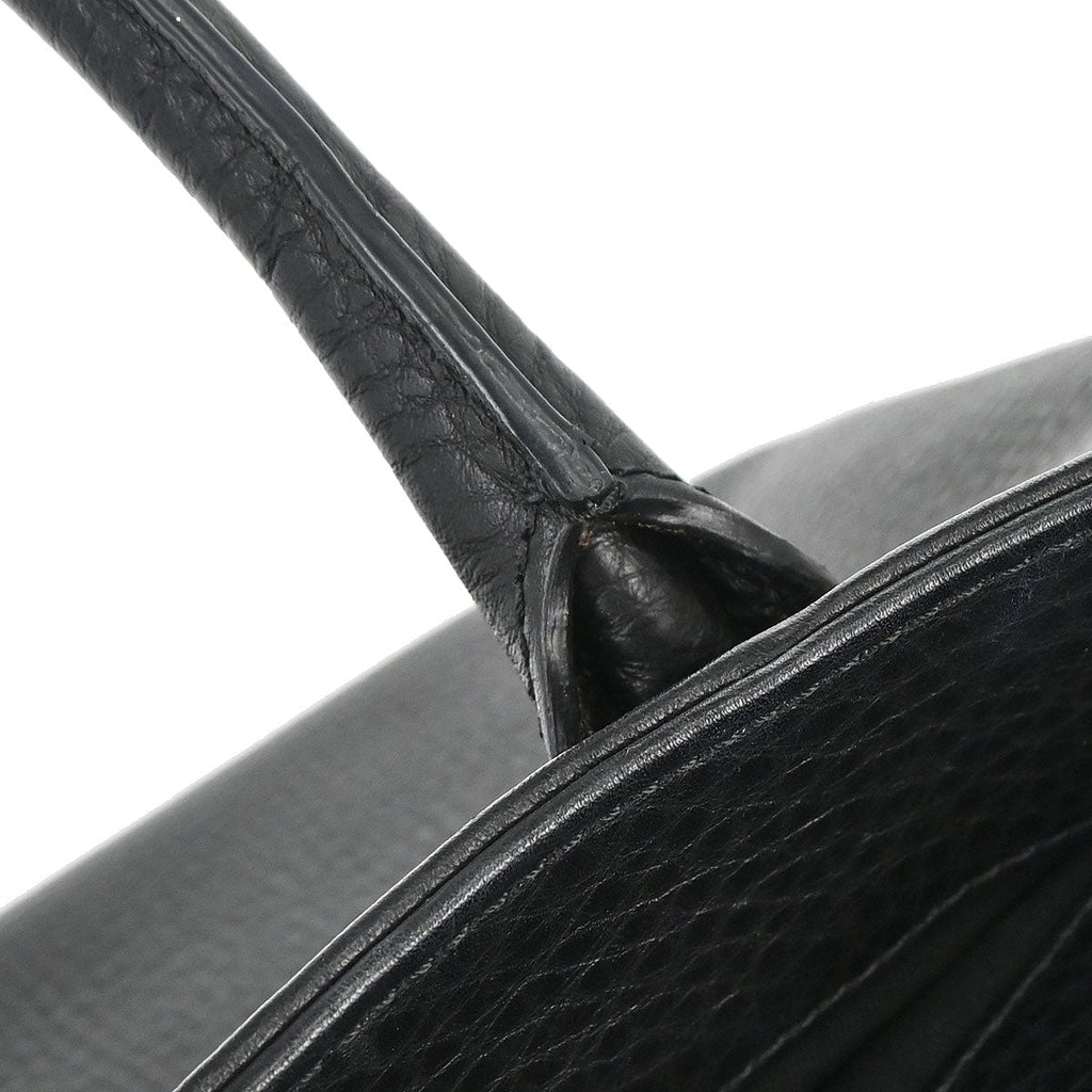 Chanel 2015-2016 Black Deerskin Executive Cerf 2way Shoulder Tote Bag