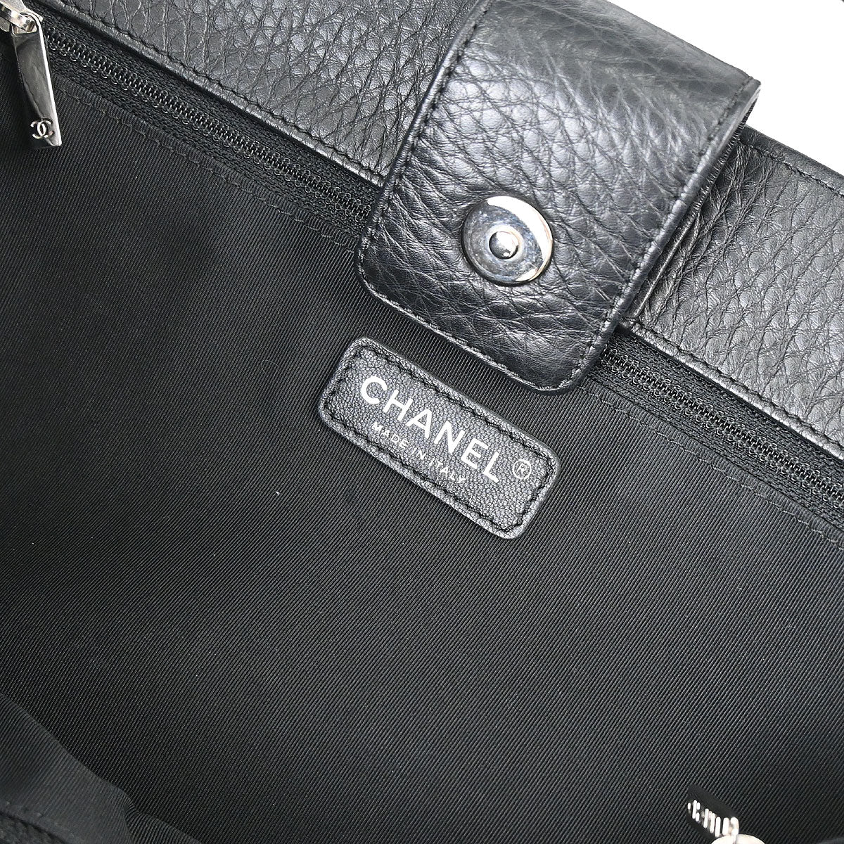 Chanel 2015-2016 Black Deerskin Executive Cerf 2way Shoulder Tote Bag
