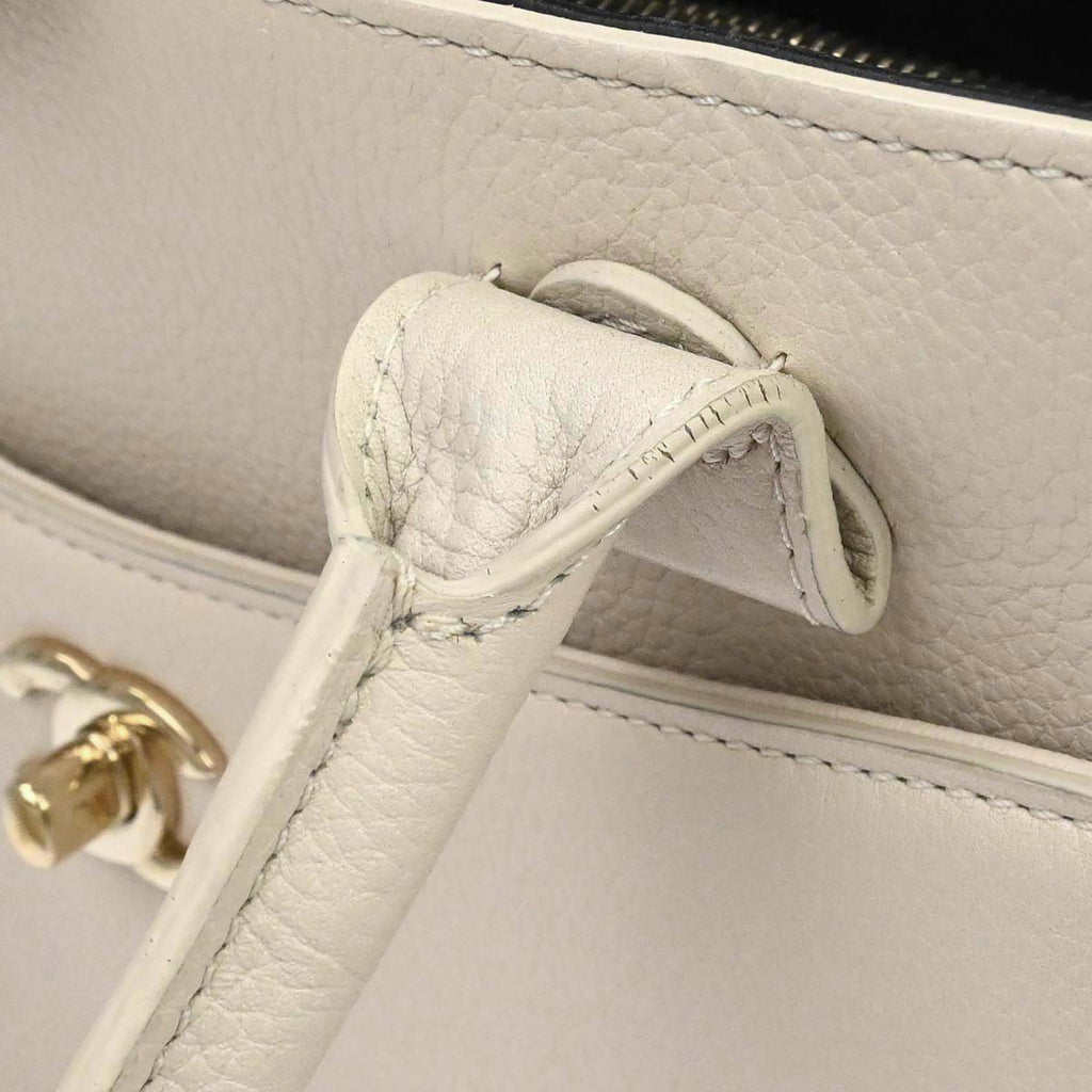 Chanel 2017-2018 Beige Calfskin Executive Cerf Tote 2way Shoulder Handbag