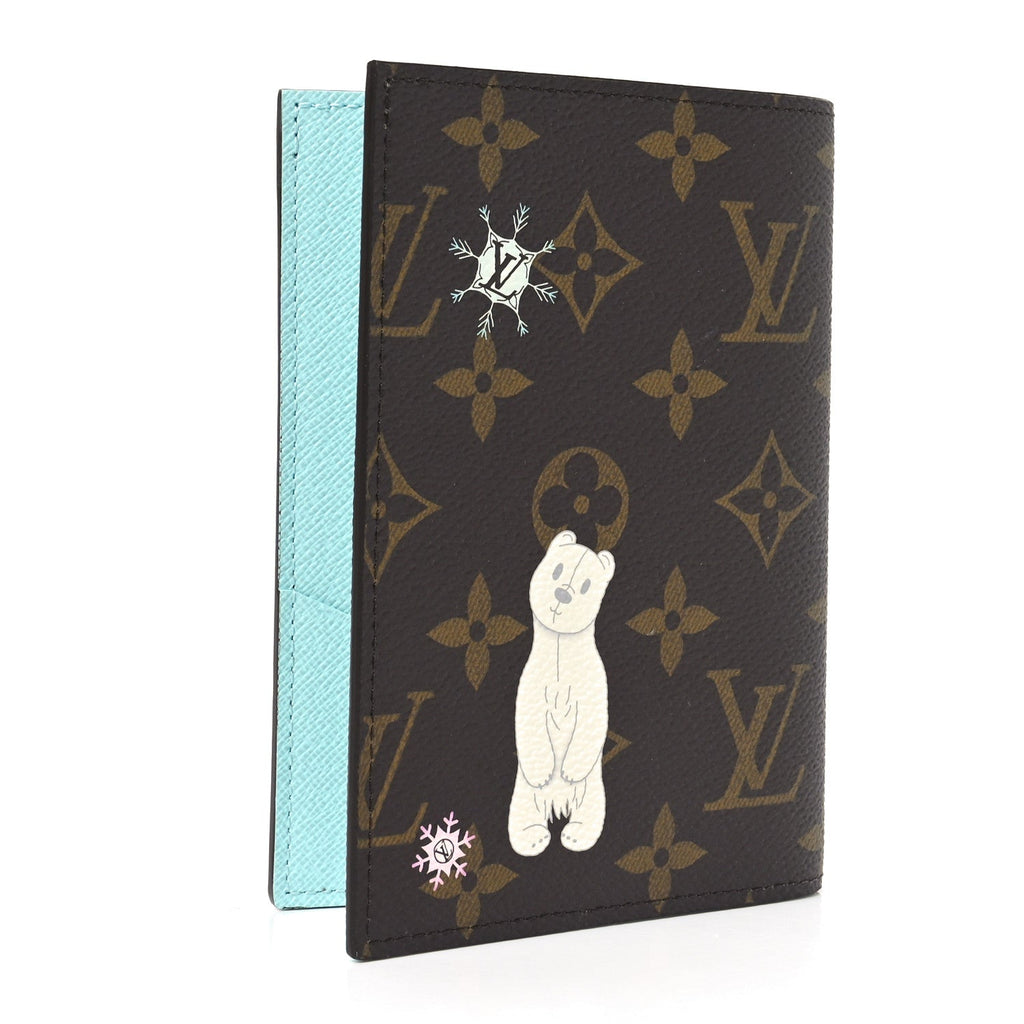 Louis Vuitton Monogram 2025 Christmas Animation Passport Cover Azur Frost