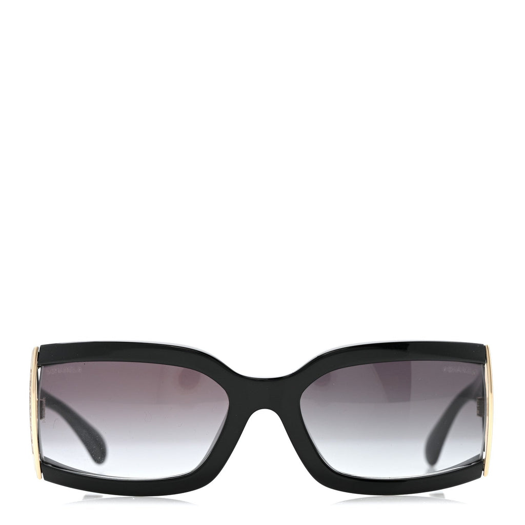 Acetate Rectangle Sunglasses 71546 Black
