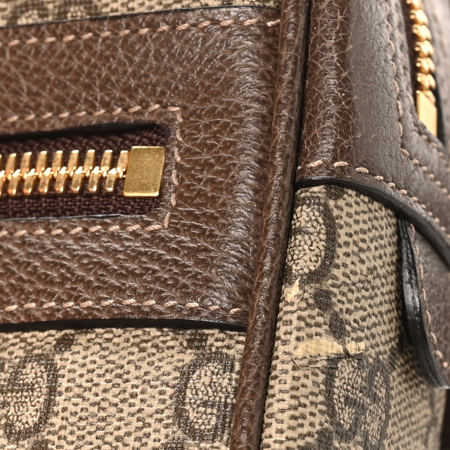 Gucci GG Supreme Monogram Web Small Ophidia Belt Bag 85 34 Dark Brown