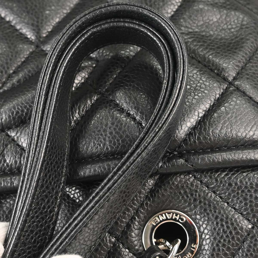 Chanel 2013-2014 Black Caviar Skin Timeless CC Chain Tote Bag