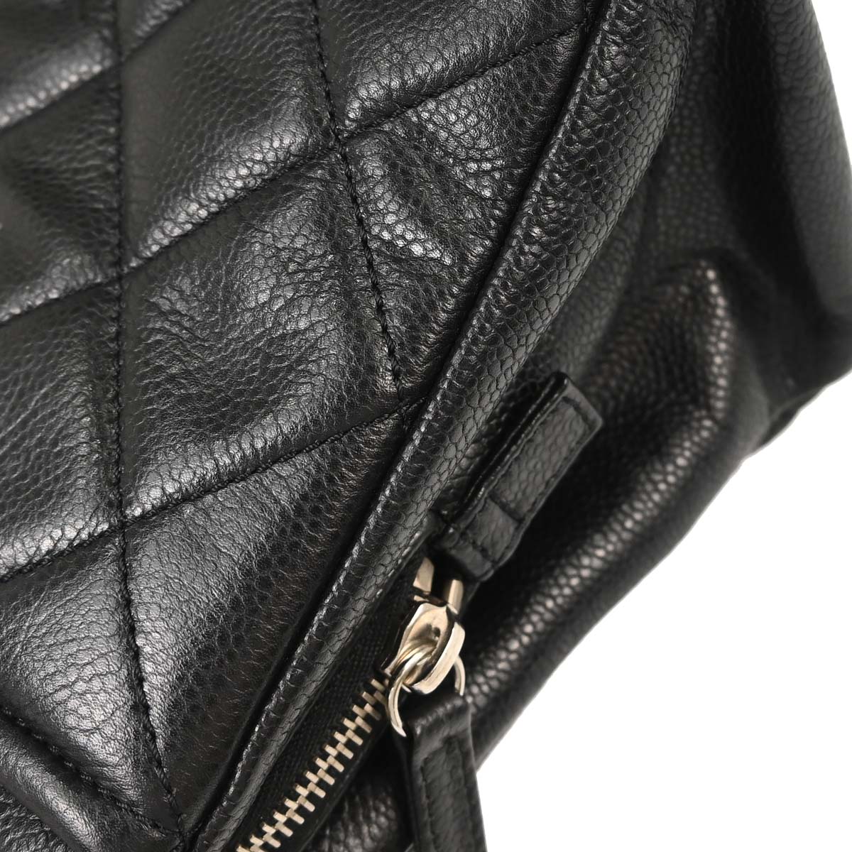 Chanel 2013-2014 Black Caviar Skin Timeless CC Chain Tote Bag