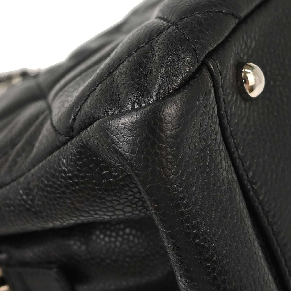 Chanel 2013-2014 Black Caviar Skin Timeless CC Chain Tote Bag