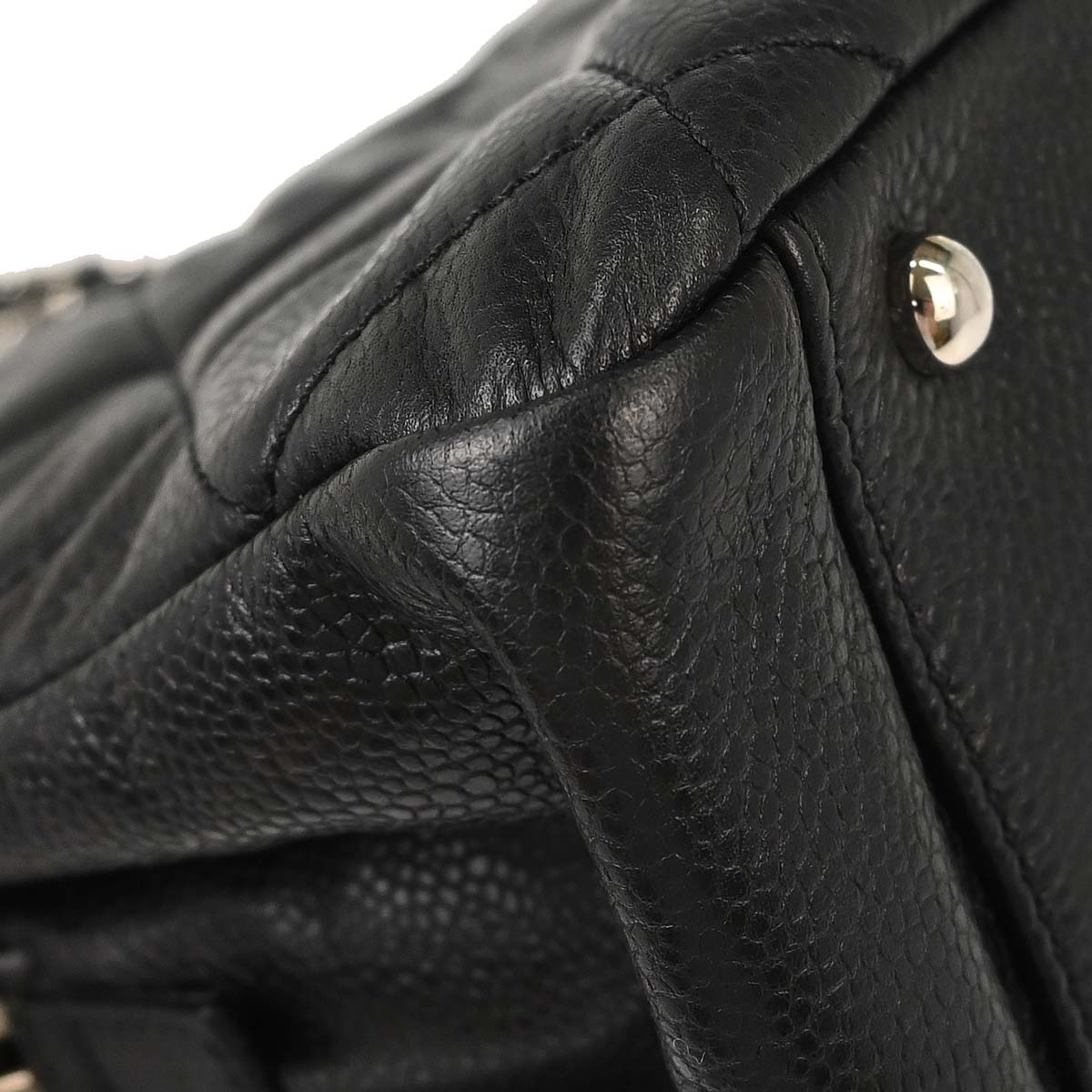 Chanel 2013-2014 Black Caviar Skin Timeless CC Chain Tote Bag