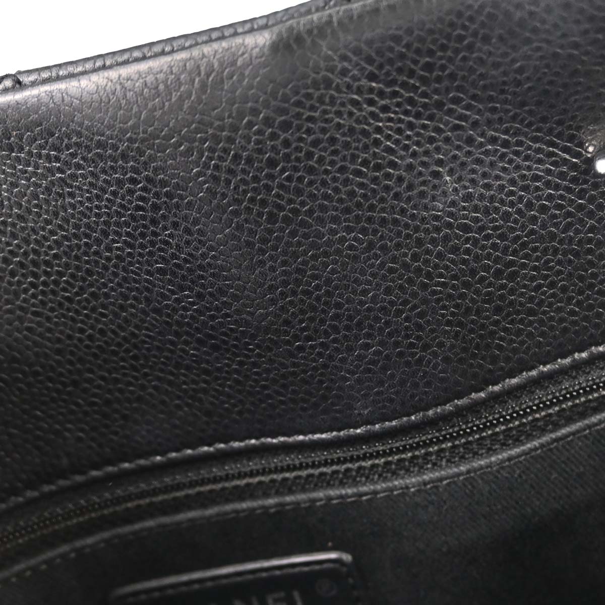 Chanel 2013-2014 Black Caviar Skin Timeless CC Chain Tote Bag