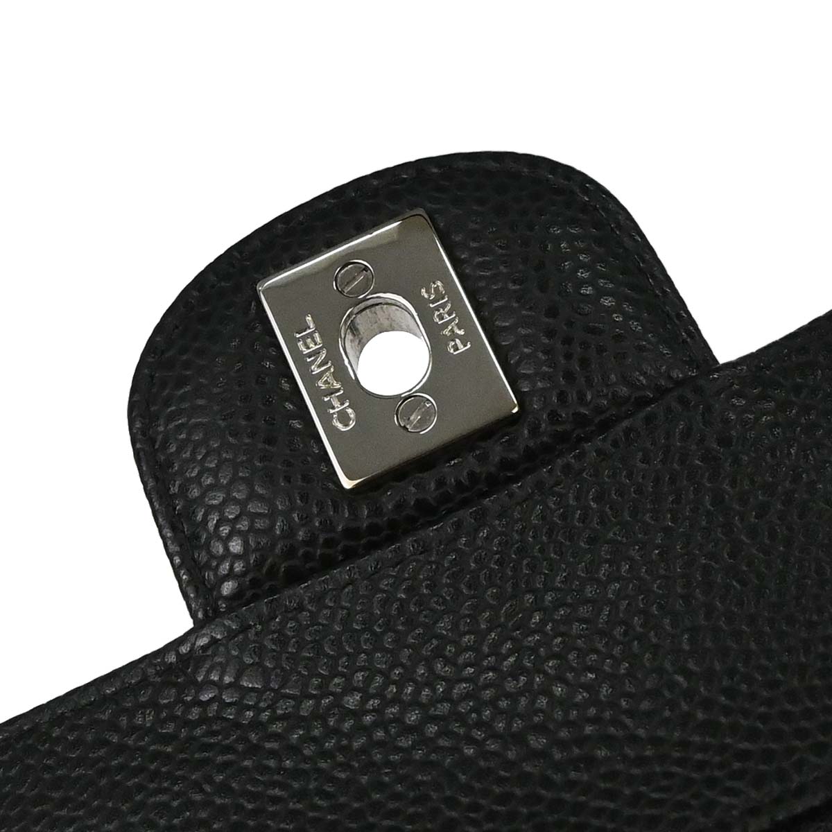 Chanel 2015-2016 Black Caviar Skin Small Classic Double Flap Shoulder Bag