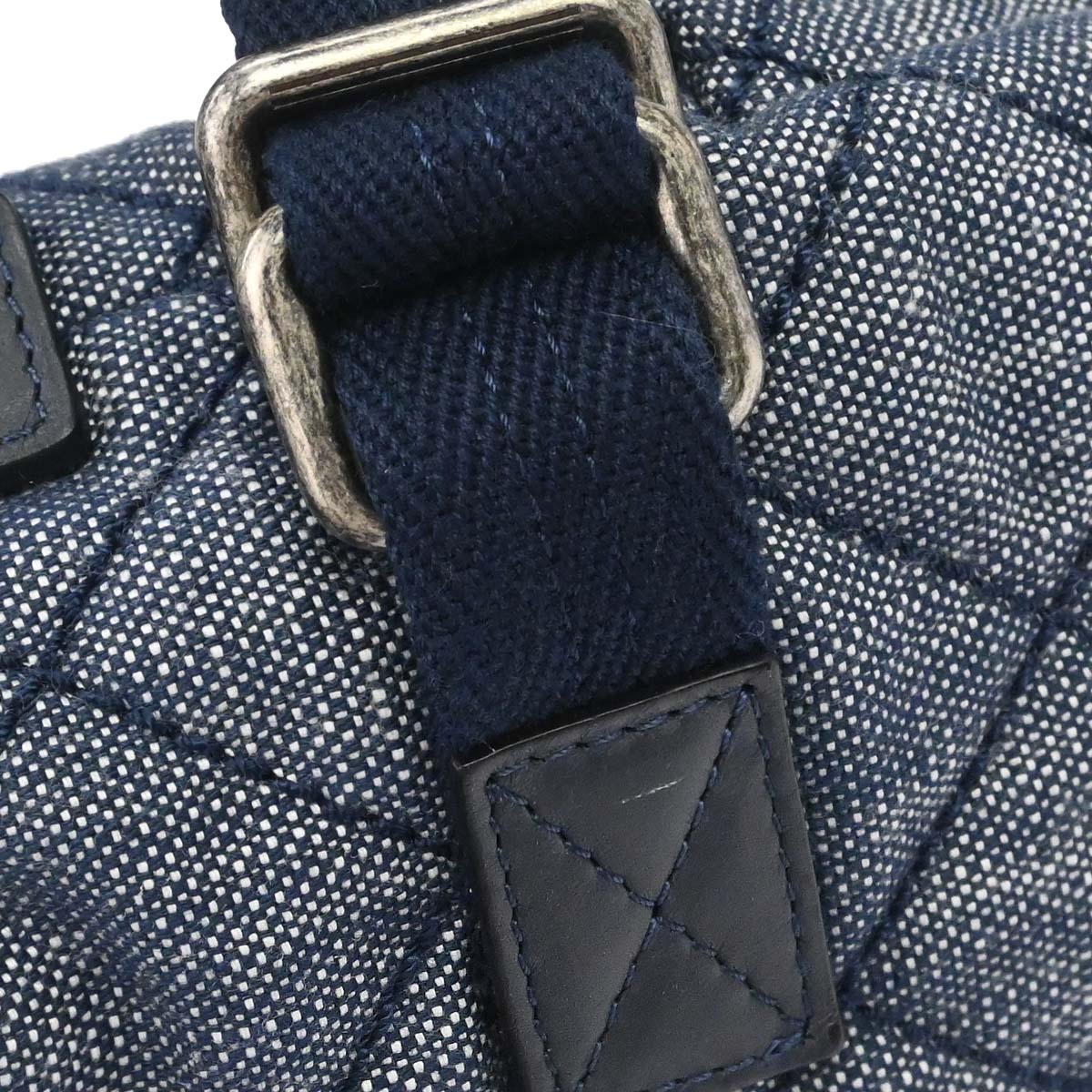 Chanel 2016-2017 Blue Quilted Denim Airlines Buckle 2way Shoulder Tote Handbag
