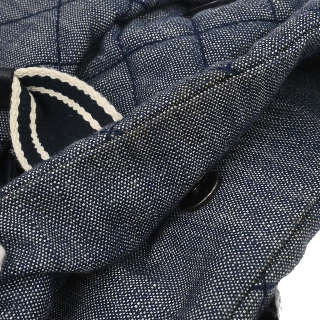 Chanel 2016-2017 Blue Quilted Denim Airlines Buckle 2way Shoulder Tote Handbag