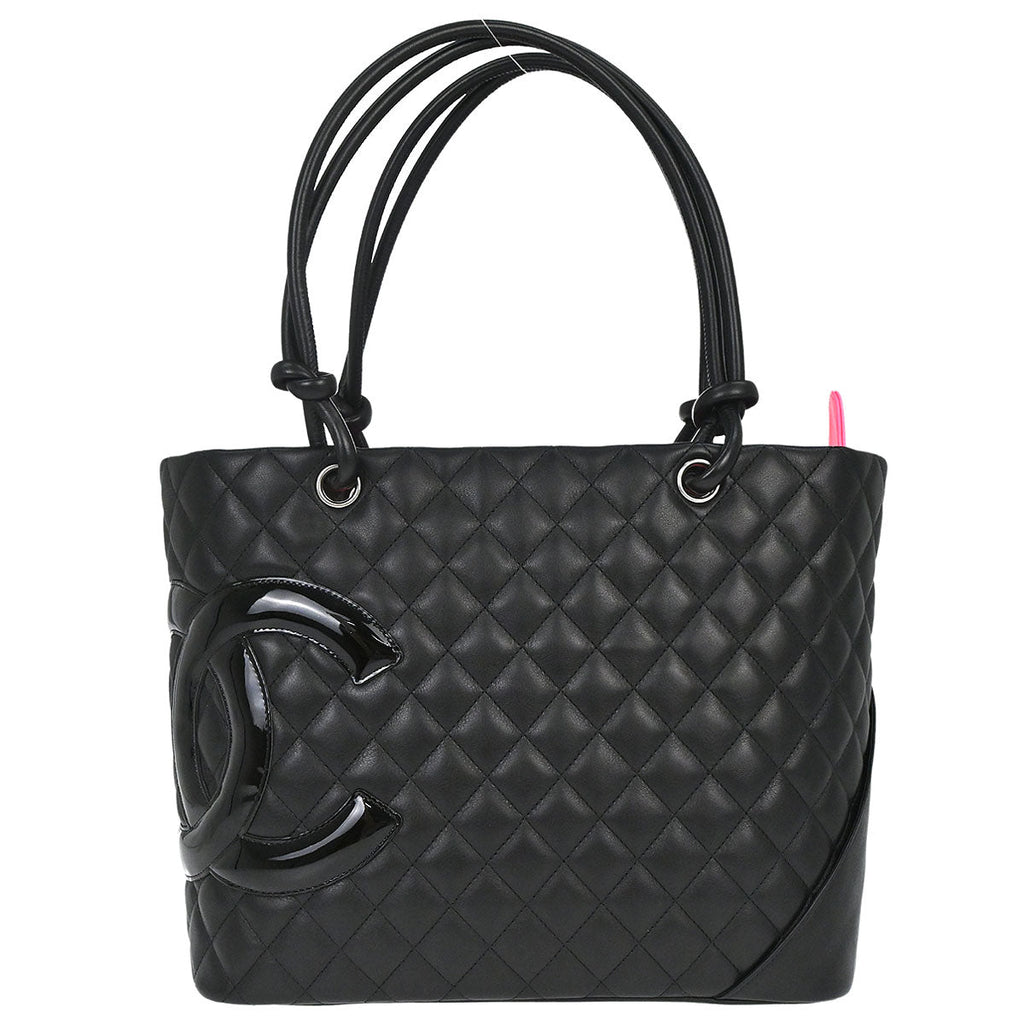 Chanel 2010-2011 Black Calfskin Cambon Ligne Tote Handbag