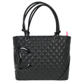 Chanel 2010-2011 Black Calfskin Cambon Ligne Tote Handbag