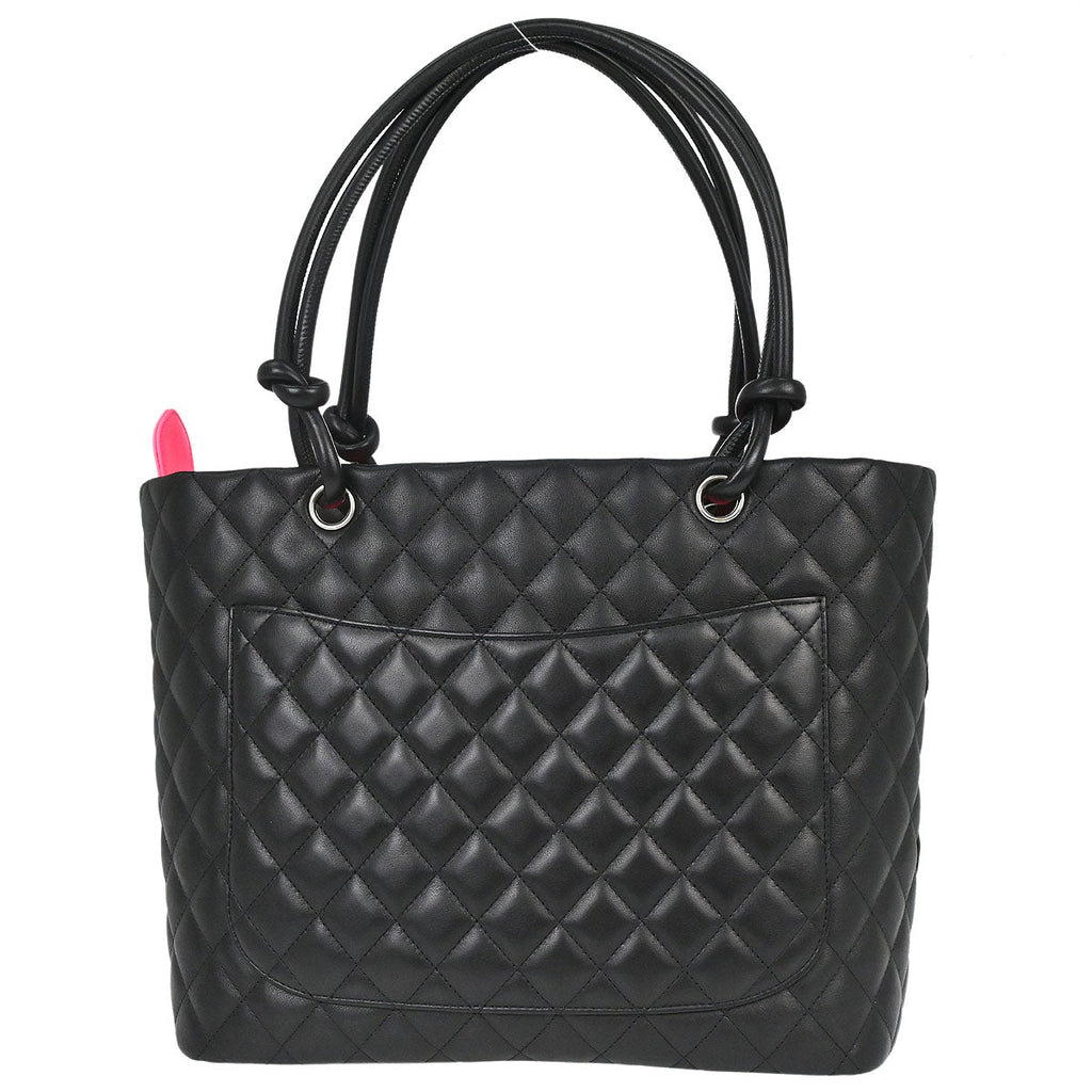 Chanel 2010-2011 Black Calfskin Cambon Ligne Tote Handbag