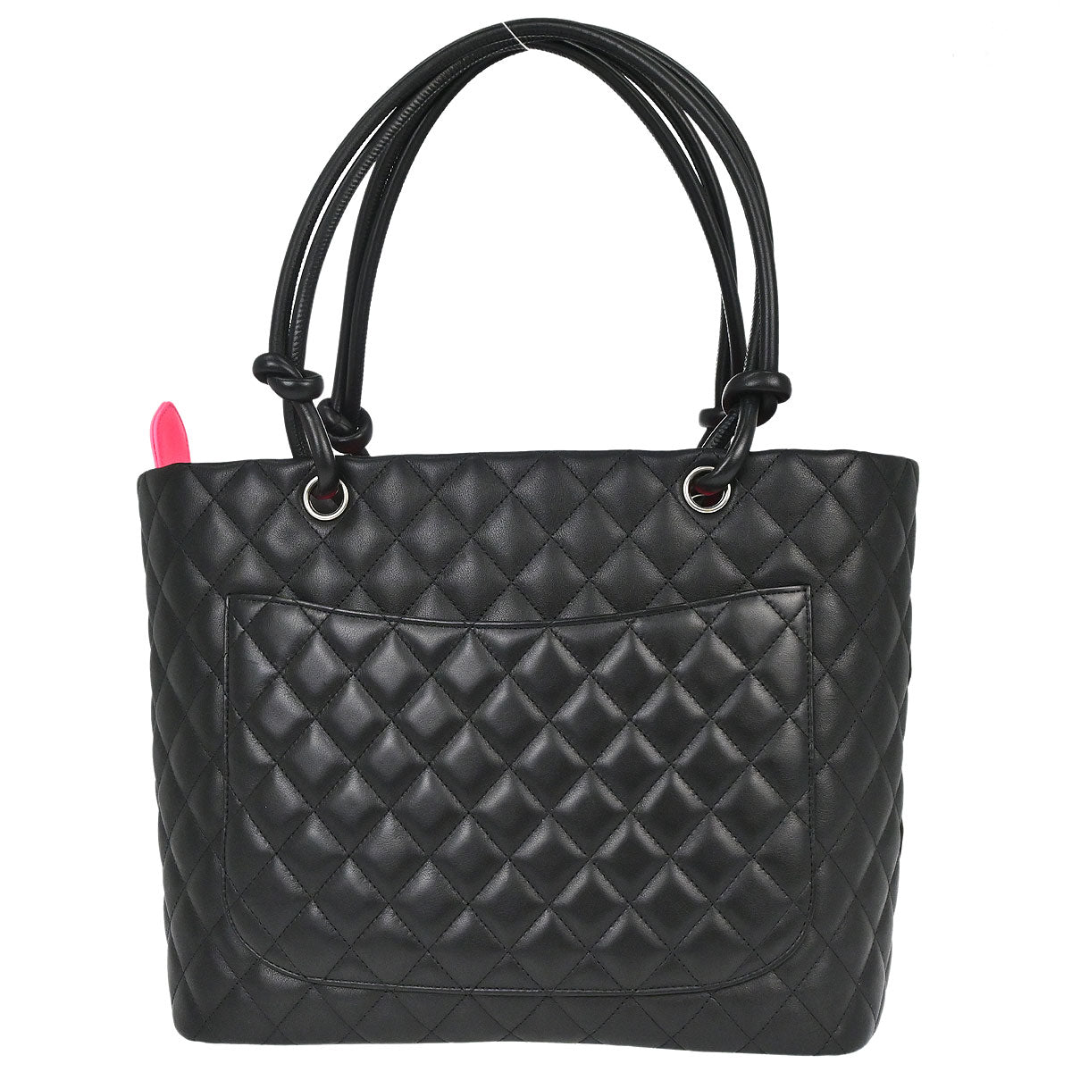 Chanel 2010-2011 Black Calfskin Cambon Ligne Tote Handbag