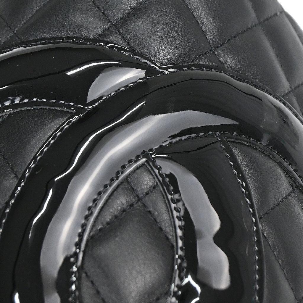 Chanel 2010-2011 Black Calfskin Cambon Ligne Tote Handbag