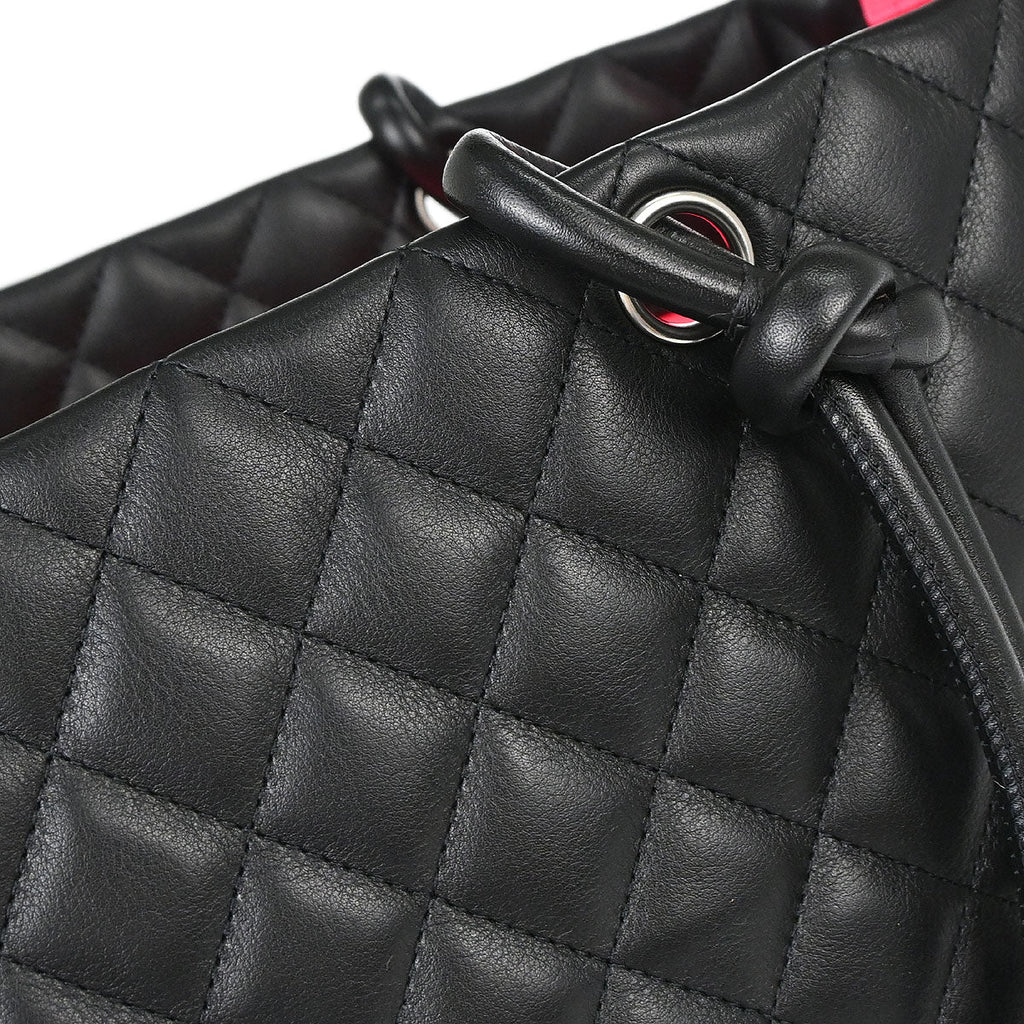 Chanel 2010-2011 Black Calfskin Cambon Ligne Tote Handbag