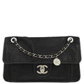 Chanel 2014-2015 Black Perforated Calfskin Up in the Air Shoulder Bag