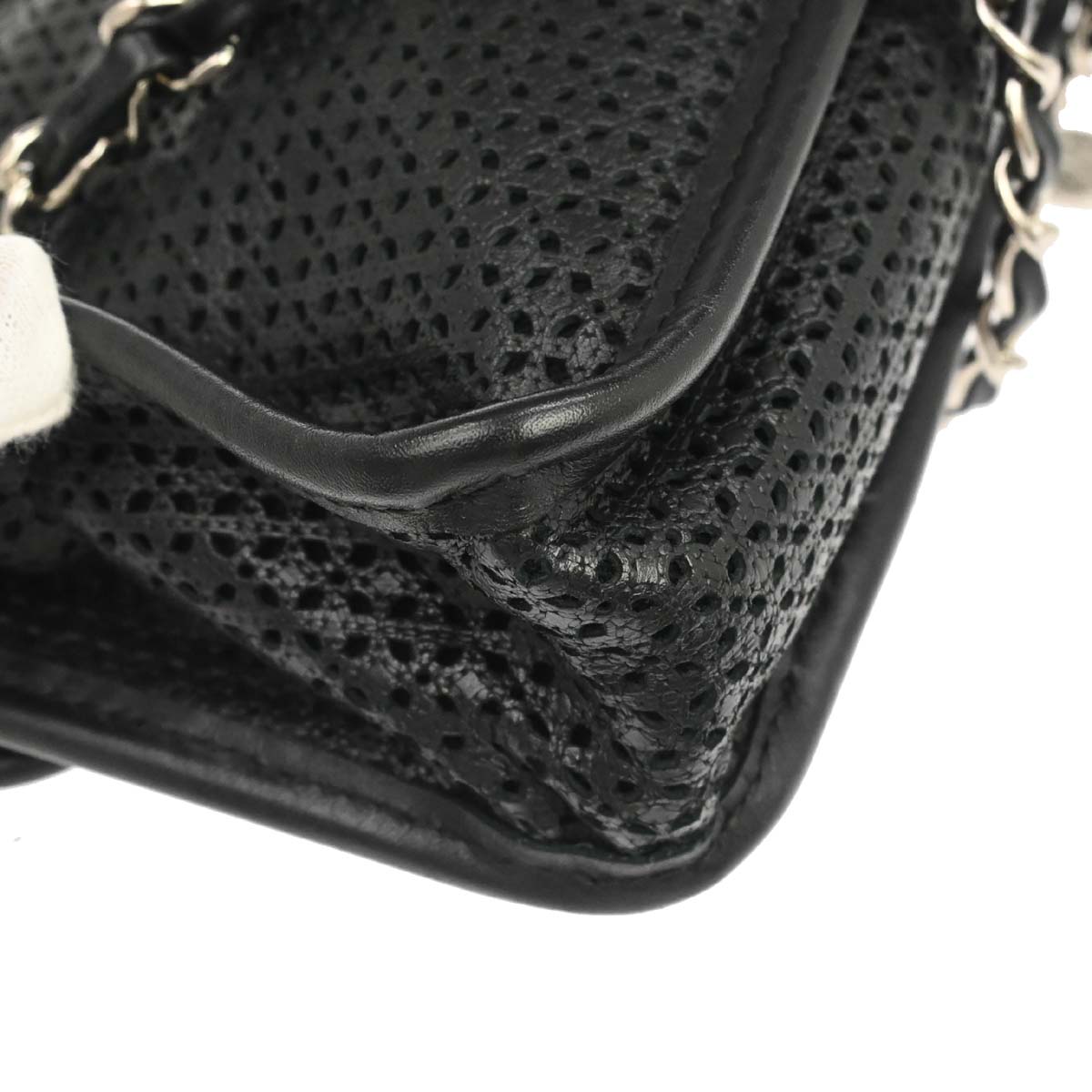 Chanel 2014-2015 Black Perforated Calfskin Up in the Air Shoulder Bag