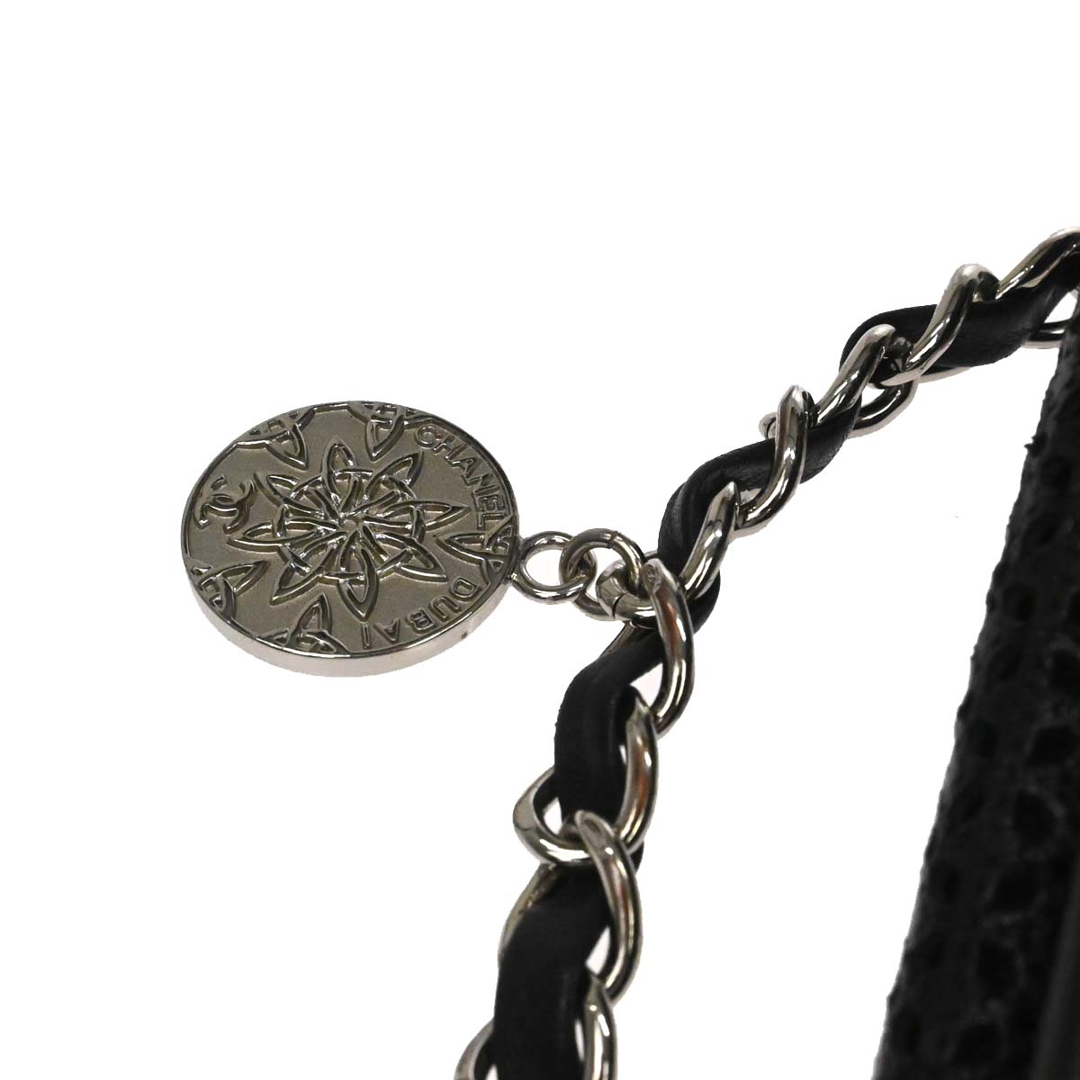 Chanel 2014-2015 Black Perforated Calfskin Up in the Air Shoulder Bag