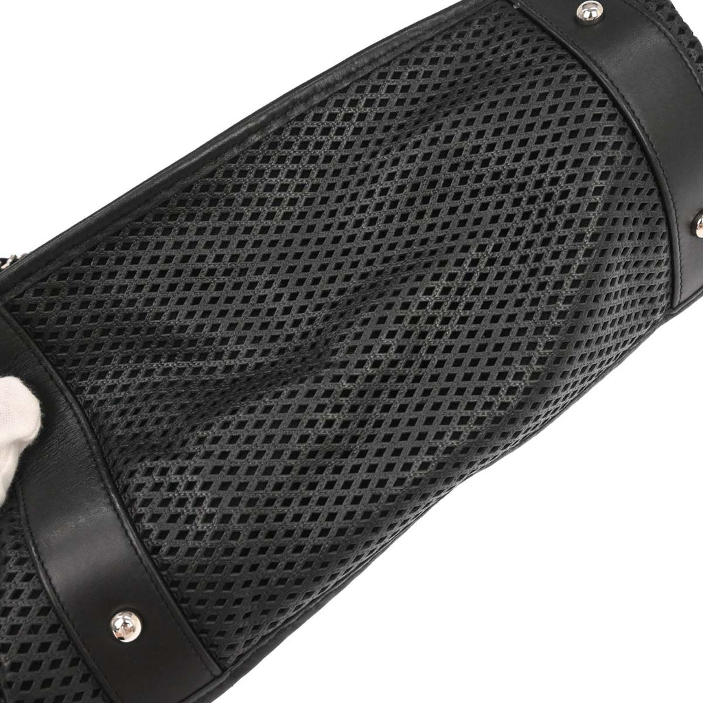 Chanel 2013-2014 Black Perforated Calfskin Up in the Air Tote Shoulder Bag