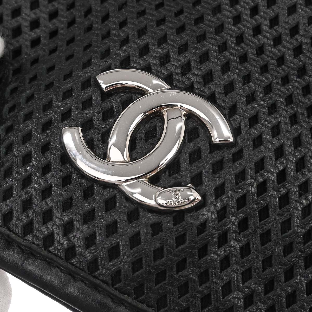 Chanel 2013-2014 Black Perforated Calfskin Up in the Air Tote Shoulder Bag
